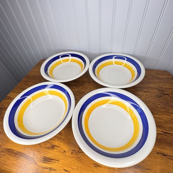4 MAX4 by MAXAM Italy Coupe Soup Cereal Pasta Salad 8” Bowls Yellow La PRIMULA - Picture 2 of 11
